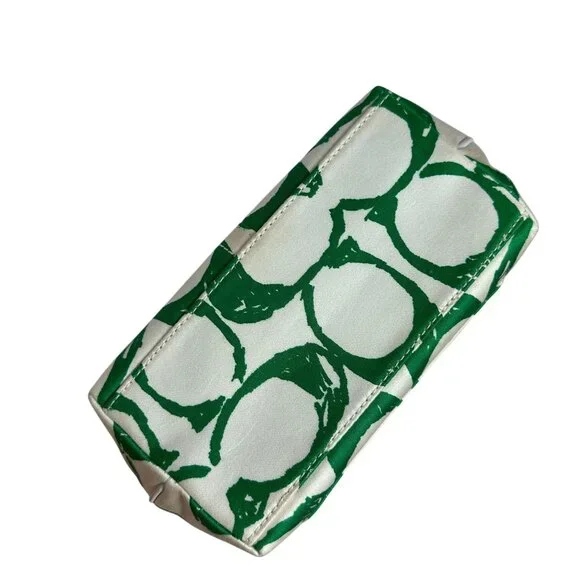 Vintage Coach Green Scribble Signature Hampton Top Handle Pouch Mini Bag Y2K NEW - Picture 6 of 16
